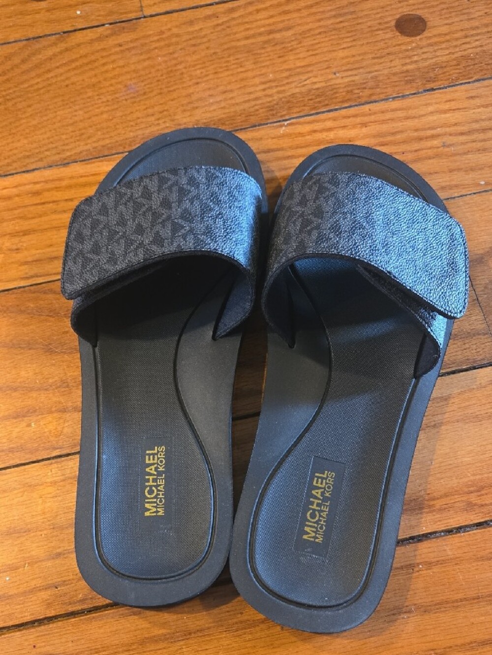 Michael Kors Black Slides - Picture 2 of 3